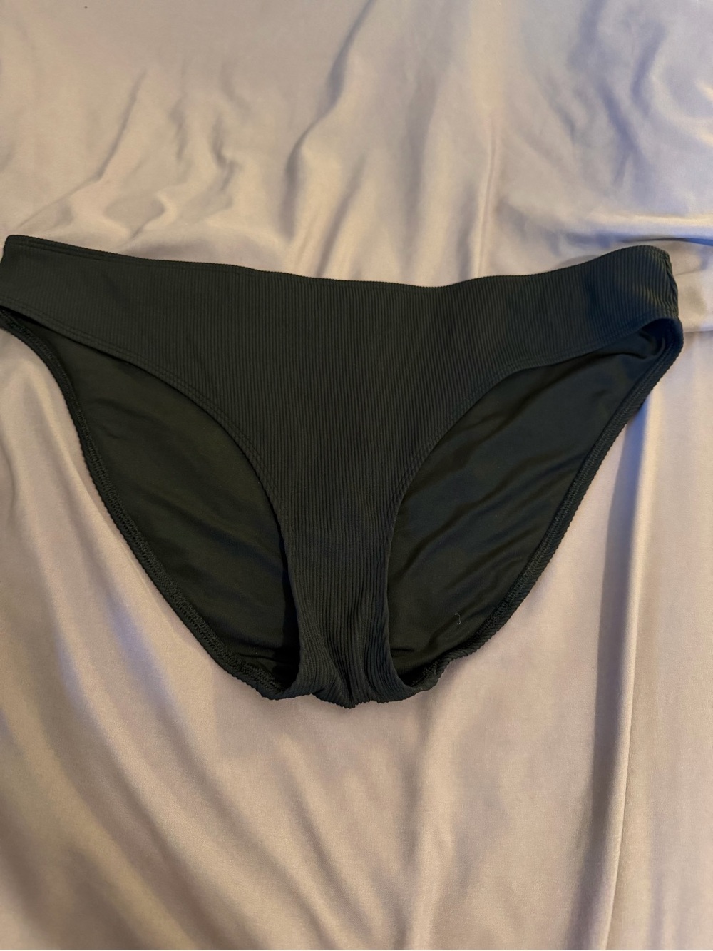 Classic Black Ribbed Women’s Swim Bottom - XL